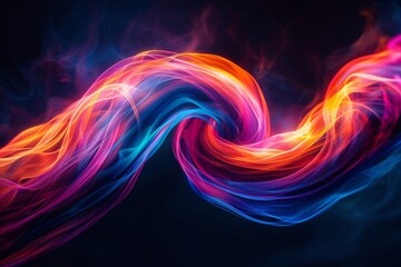 Abstract Colorful Smoke Wave