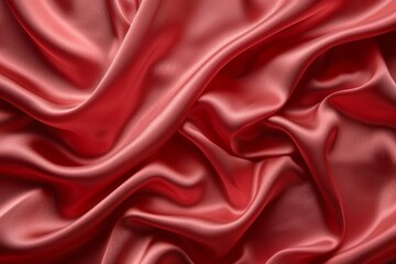 Fototapeta premium Luxurious Red Silk Fabric