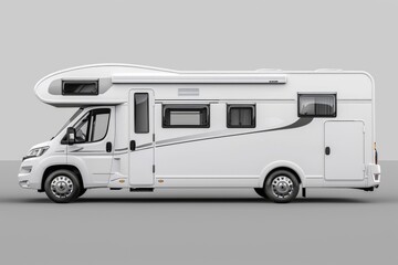 Modern White Camper Van for Adventure Travel