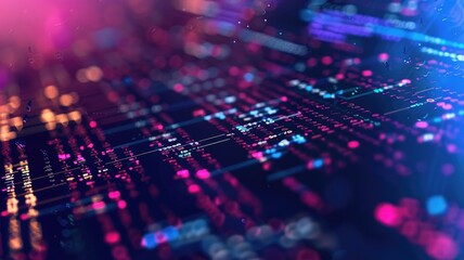 Close up of programming code on a computer screen with blurred background. Engineering prompt written by smart programmer at laptop screen.Technology and coding concept for wallpaper and print. AIG53F