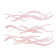 シンプルな筆跡の水彩テクスチャー素材　ベクター