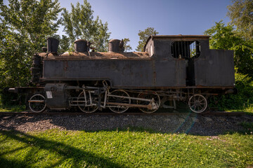 Naklejka premium Old historic haunted orphanage in an abandoned palace in Hungary