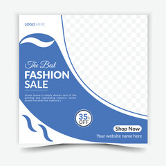 Creative modern fashion design social media post template