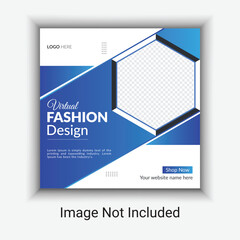 Creative modern fashion design social media post template