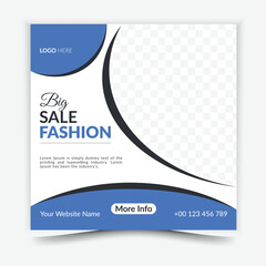 Creative modern fashion design social media post template