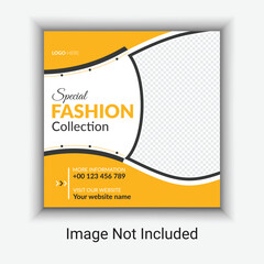 Creative modern fashion design social media post template
