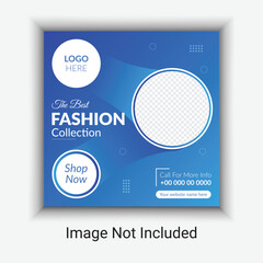 Creative modern fashion design social media post template