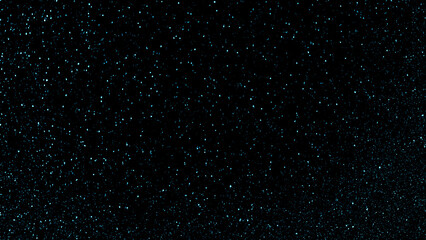 Starry night sky. Glowing stars in space. Galaxy background. Blue and green shiny stars. New Year, Christmas and Celebration background concept.	