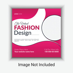 Creative modern fashion design social media post template