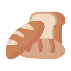 Bread Line Style Icon  vector design and illustration template