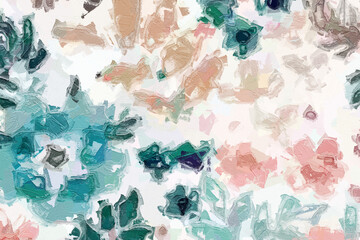 Oil paintings and various flowers, lotus leaves, lotus flowers, fish, mandarin ducks, cats, dogs, chrysanthemums, all beautiful