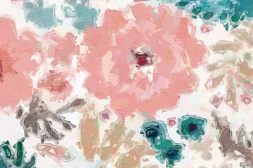 Oil paintings and various flowers, lotus leaves, lotus flowers, fish, mandarin ducks, cats, dogs, chrysanthemums, all beautiful