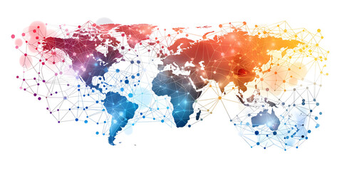 Abstract representation of global networking.


