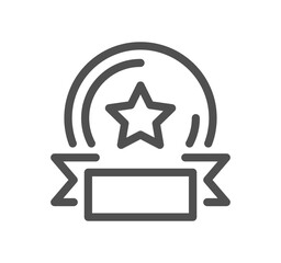 Awards related icon outline and linear vector.	
