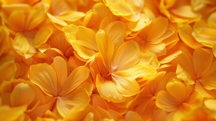 Obraz premium A close up of yellow petals with a yellow background