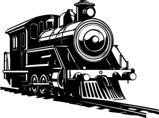 Train silhouette icon isolated on white background