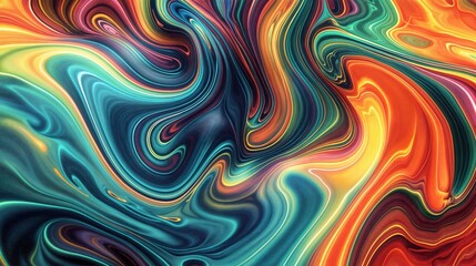Obraz premium Abstract Swirling Lines in Vibrant Colors
