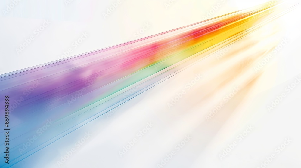 Poster An abstract ethereal light beam transforming through the visible spectrum