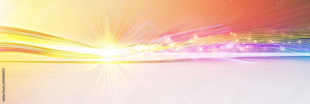 Poster Ethereal Light Beam Transitioning Through the Visible Spectrum