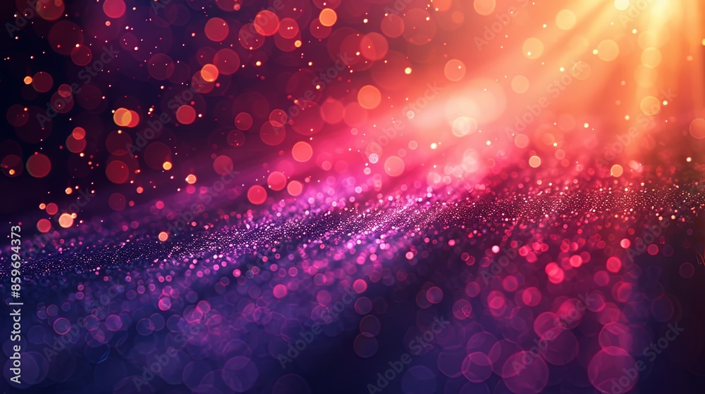 Aufkleber stunning lens flare effect with red and yellow light on a dark background