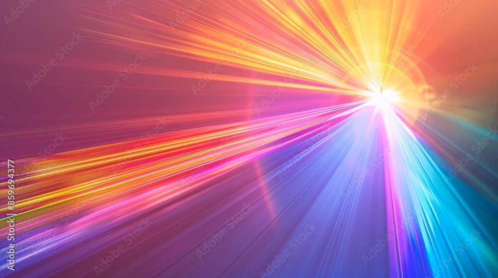 Poster Light Beam Transforms Into Ethereal Colors in the Visible Spectrum