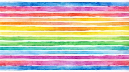 Watercolor Rainbow Striped Background