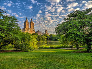 Central Park, New York City at the lake