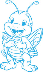 ant cartoon vector illustration