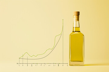 Olive oil bottle and high price statistic