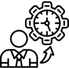Obraz premium Working Time Icon
