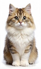 Obraz premium Cute Munchkin Cat isolated on a white background 