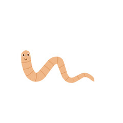 cute earthworm cartoon character