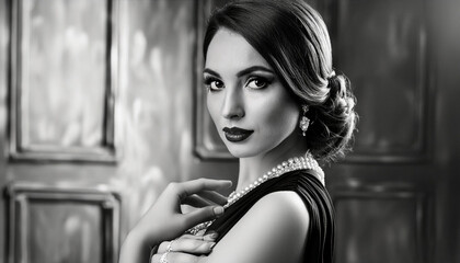 elegant 1920s style woman AI generated