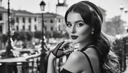 elegant 1920s style woman AI generated