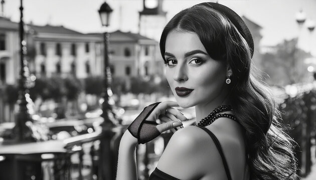 elegant 1920s style woman AI generated