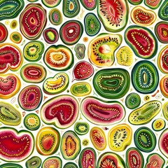 Vibrant tropical watermelon slice pattern for engaging and lively design projects