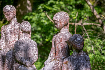 Old historic haunted orphanage in an abandoned palace in Hungary