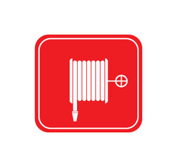 Fire Hose Graphic Fire Safety Sign
