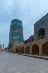 Kaltaminor is a memorial minaret in Khiva, Uzbekista