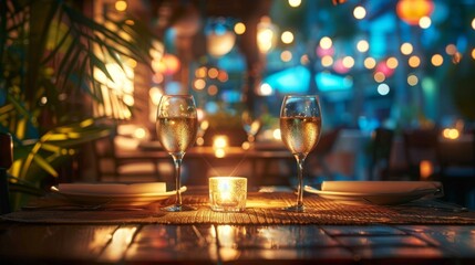 Celebrating Special Occasions: Abstract Gourmet Dining for Couples Frame