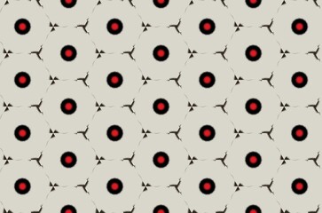 A pattern of white and red circles