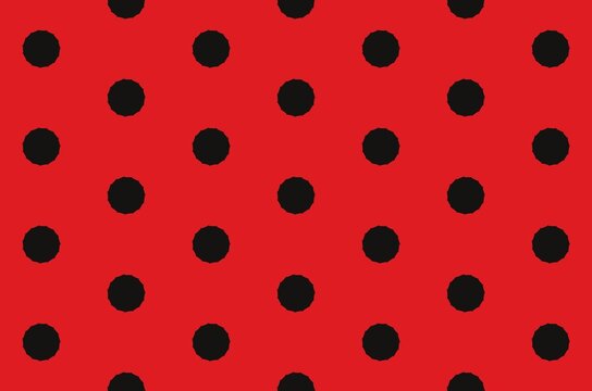 A red and black polka dot pattern