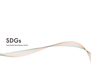 SDGsカラーの曲線フレーム　あしらい