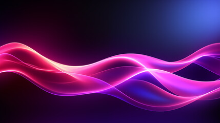 Obraz premium Abstract background, neon transparent wave , blue pink and purple hues