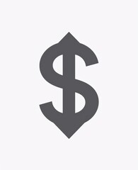 Obraz premium A simple icon of an arrow pointing down with the dollar sign inside