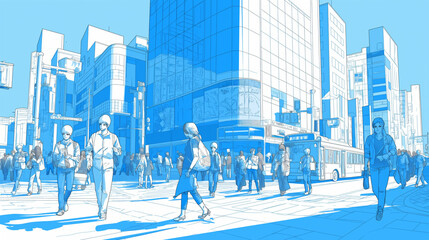 Obraz premium 街中の風景