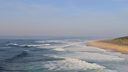 Sea and beach in Nazaré 