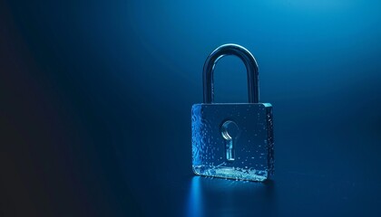 Fototapeta premium A razor-sharp photo capturing a digital padlock, symbolizing cutting-edge cyber security measures