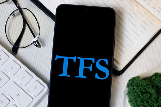 New York, USA - 1 June 2024: TFS Financial Logo on Phone Screen, Company Icon