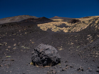 Big lava bomb on the Etna slopes